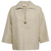 Pre-owned Canvas tops Valentino Vintage , Beige , Dames