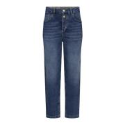 Mom Fit Geprinte Jeans Blauw MOS Mosh , Blue , Dames