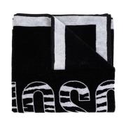 Handdoek met logo Moschino , Black , Dames