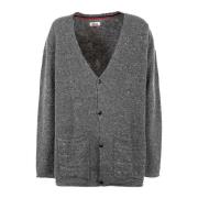 Heren Lange Cardigan Grijs Wintertrui Tommy Hilfiger , Gray , Heren