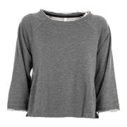 Katoenen Dames Trui Grijs Outlet Sun68 , Gray , Dames