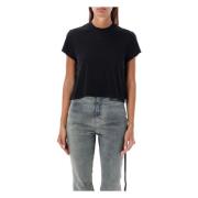 Cropped Small Level T-Shirt Rick Owens , Black , Dames