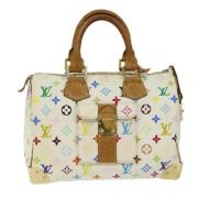 Pre-owned Canvas handbags Louis Vuitton Vintage , White , Dames