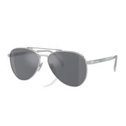 Zilveren Spiegelende Zonnebril Pra58S 1Bc175 Prada , Gray , Unisex