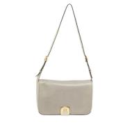 Pre-owned Leather shoulder-bags Fendi Vintage , Gray , Dames