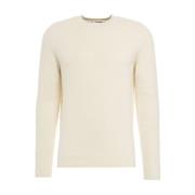 Witte Gebreide Trui Aw24 Roberto Collina , White , Heren