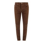 Bruine Denim Broek met Metalen Knopen Tom Ford , Brown , Heren