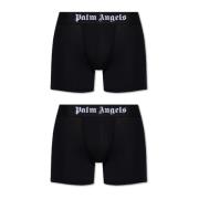 Twee-Pack Boxershorts Palm Angels , Black , Heren