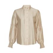 Romina Shirt Blouse Lange Mouw Moss Copenhagen , Brown , Dames