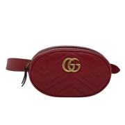 Pre-owned Leather crossbody-bags Gucci Vintage , Red , Dames