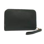 Pre-owned Leather clutches Louis Vuitton Vintage , Green , Dames