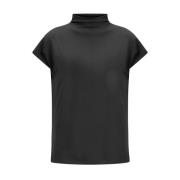 Korte Mouw Top Mirre Knit-ted , Black , Dames