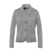 Elegant Blazer NOSStrick Frank Walder , Gray , Dames