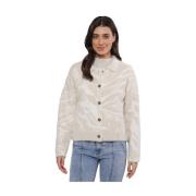 Bubbly Boxy Jacket Rino&Pelle , Beige , Dames