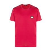 Casual T-shirt met uniek ontwerp Dolce & Gabbana , Red , Heren