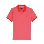 Heren Katoenen Poloshirt met Glinsterend Effect Vilebrequin , Red , He...