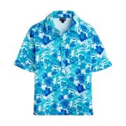 Tahiti Flowers Polo Shirt voor dames Vilebrequin , Blue , Dames