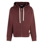 Katoenen Full-Zip Sweatshirt Geribbelde Randen Jil Sander , Red , Here...