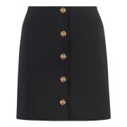 Geknoopte Crepe Mini Rok Versace , Black , Dames