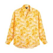 Tahiti Flowers Viscose Shirt voor Dames Vilebrequin , Yellow , Dames