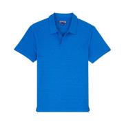 Heren Linnen Jersey Polo Shirt Vilebrequin , Blue , Heren