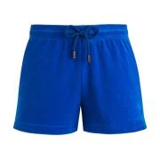 Solide Terry Shorts met Schildpad Borduursel Vilebrequin , Blue , Dame...