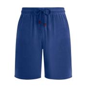 Solide Bermuda Shorts Elastische Taille Vilebrequin , Blue , Heren