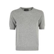 Stijlvolle Crew Neck Sweater Roberto Collina , Gray , Dames