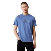 Heldere Blauwe T-shirt Calvin Klein , Blue , Heren