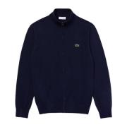 Ritssluiting Katoenen Pullover Stijlvol Ontwerp Lacoste , Blue , Heren