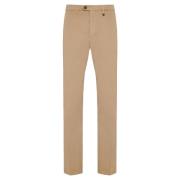 Katoenen broek met zij- en achterzakken Canali , Beige , Heren