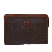 Pre-owned Leather clutches Celine Vintage , Brown , Dames