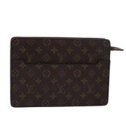 Pre-owned Canvas clutches Louis Vuitton Vintage , Brown , Dames