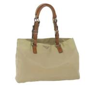 Pre-owned Nylon totes Prada Vintage , Beige , Dames