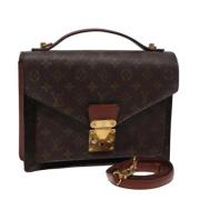 Pre-owned Canvas handbags Louis Vuitton Vintage , Brown , Dames