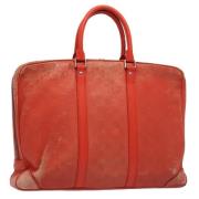 Pre-owned Leather briefcases Louis Vuitton Vintage , Orange , Dames