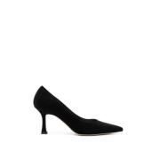 Zwarte Suède Pump Rozo Parallele , Black , Dames