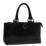 Pre-owned Leather handbags Burberry Vintage , Black , Dames