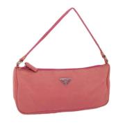 Pre-owned Nylon pouches Prada Vintage , Pink , Dames