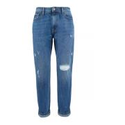 Gescheurde Naden Katoenen Jeans YES ZEE , Blue , Heren