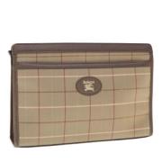 Pre-owned Nylon clutches Burberry Vintage , Beige , Dames