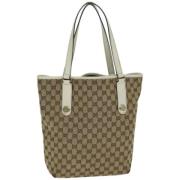 Pre-owned Canvas totes Gucci Vintage , Beige , Dames