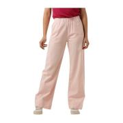 Wijde Roze Twill Broek By-Bar , Pink , Dames