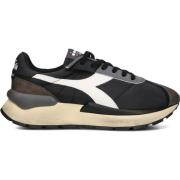 Heren Runner Sneakers Zwart Textiel Diadora , Black , Heren