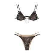 Driehoek Bikini met Braziliaanse Vaste Slip Me-Fui , Black , Dames