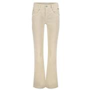 Velvet Bibette Broek Red Button , Beige , Dames