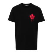 Zwart Logo Print T-shirt Polo Dsquared2 , Black , Heren