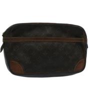 Pre-owned Canvas clutches Louis Vuitton Vintage , Brown , Dames