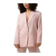 Roze Fonkelende Blazer Refined Department , Pink , Dames