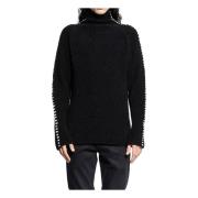 Alpaca Gebreide Coltrui Pullover Thom Krom , Black , Heren